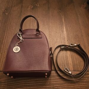DKNY Burgundy Leather Crossbody Bag